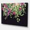 Designart - Floral Tropical Leaves Om Black - Farmhouse Canvas Wall Art Print